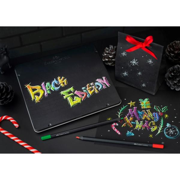 Faber-Castell Buntstifte Black Edition 24er Metalletui